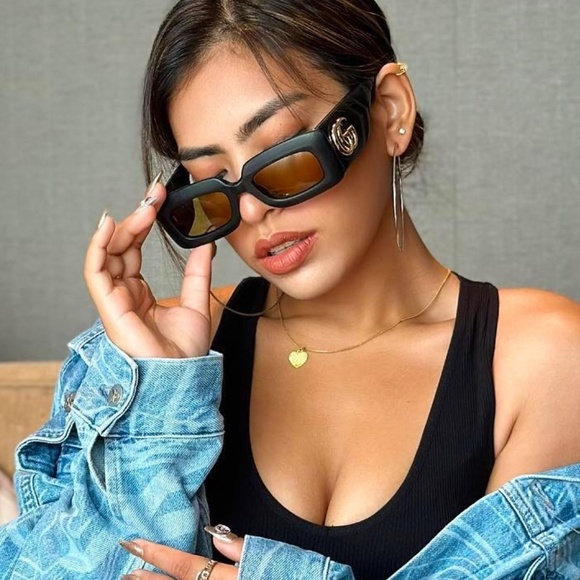 NWT GUCCI GG0816S - 001 LEATHER SUNGLASSES - Picture 8 of 16